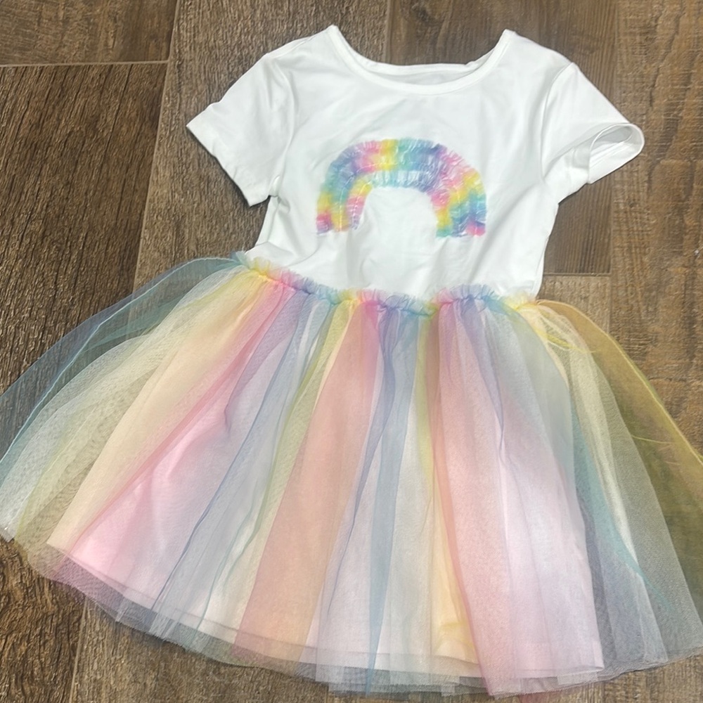 Rainbow Tulle Dress for Kids